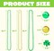 24 PCS St. Patrick’s Day Necklace Set, 8 Green and 8 Gold Bead Necklaces and 8 Green Shamrock Bead Necklaces, St Patrick Accessory Set, Irish Carnival Dress Up Party Favor Supplies